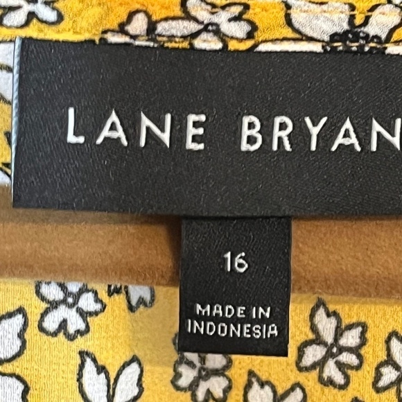 Lane Bryant Babydoll Floral Top 16 Yellow Boho Western Hippie Indie Concert 80s - Picture 2 of 13